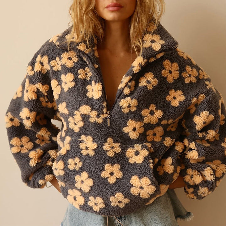 Yzella - Jersey de Felpa con Estampado Floral