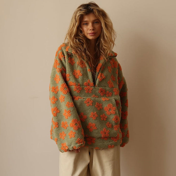 Yzella - Jersey de Felpa con Estampado Floral