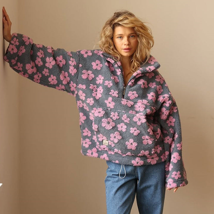 Yzella - Jersey de Felpa con Estampado Floral