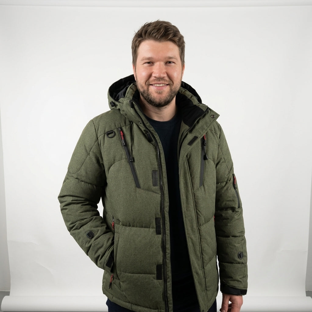 Alaxis - Chaqueta Acolchada Con Capucha y Bolsillos con Cremallera