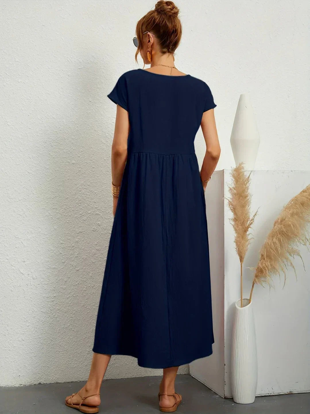 Neila - Vestido Largo Oversize Con Bolsillo