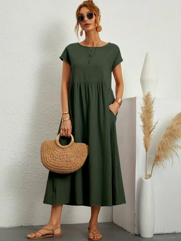 Neila - Vestido Largo Oversize Con Bolsillo