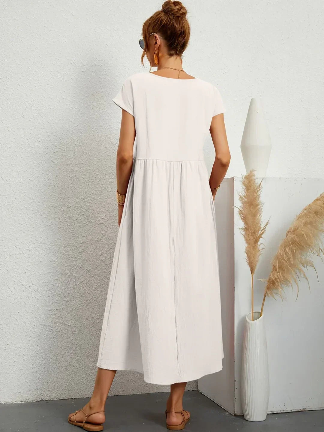 Neila - Vestido Largo Oversize Con Bolsillo