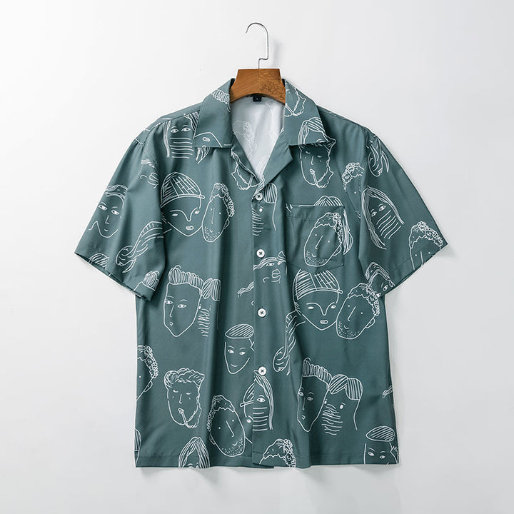 Bertrend - Camisa Estampada De Manga Corta