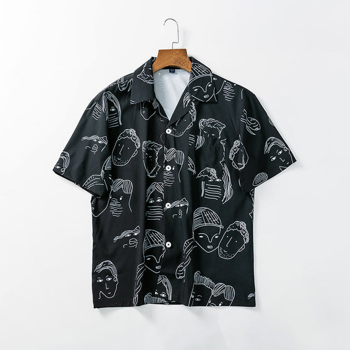 Bertrend - Camisa Estampada De Manga Corta