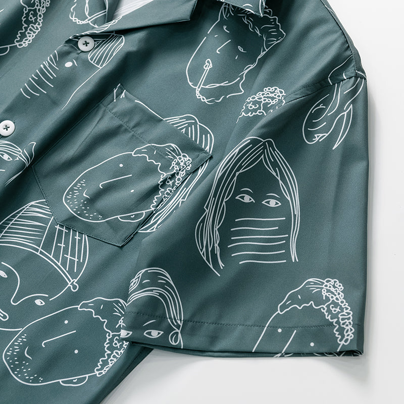 Bertrend - Camisa Estampada De Manga Corta