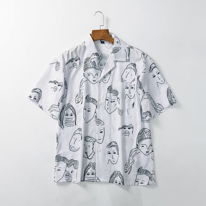 Bertrend - Camisa Estampada De Manga Corta
