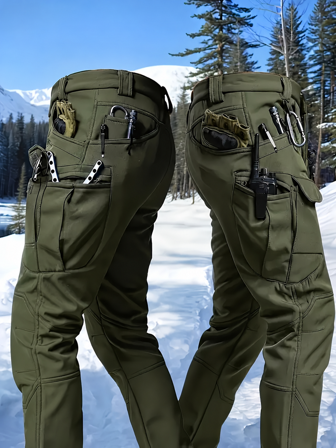Cartrell - Pantalón Cargo Forrado Con Múltiples Bolsillos