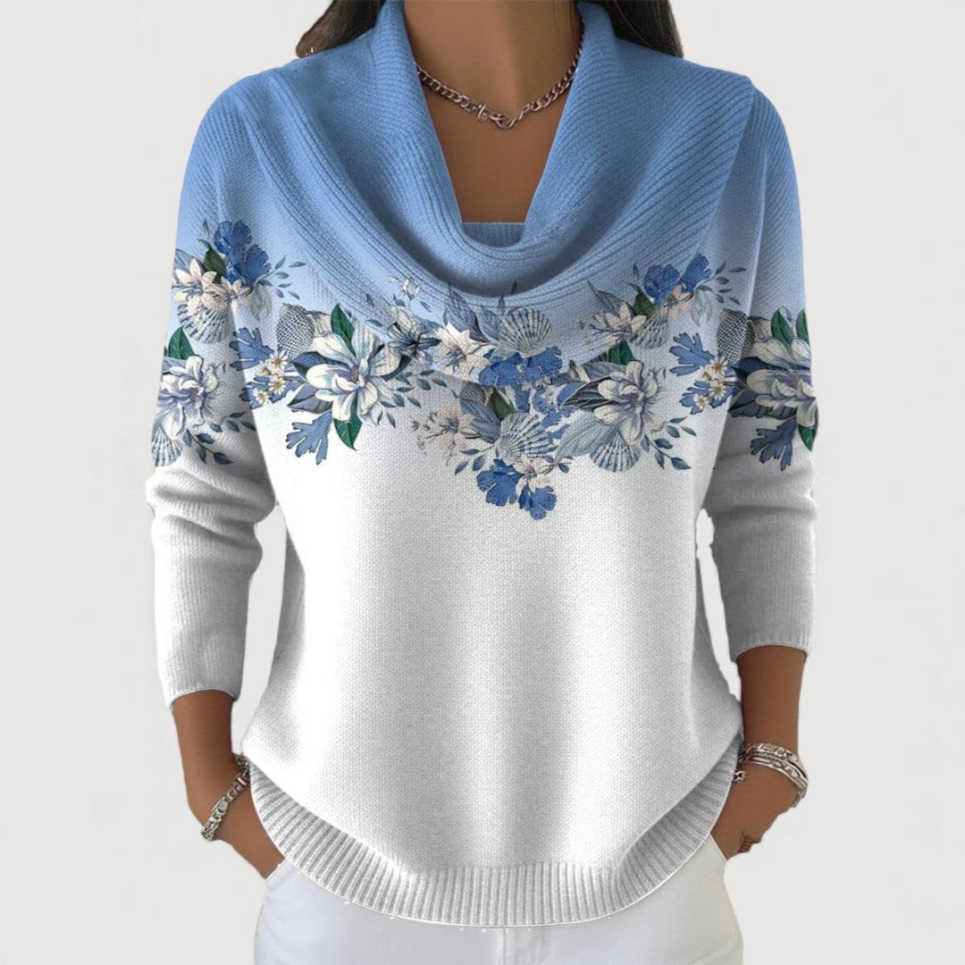 Ritika - Jersey Floral Con Cuello Redondo