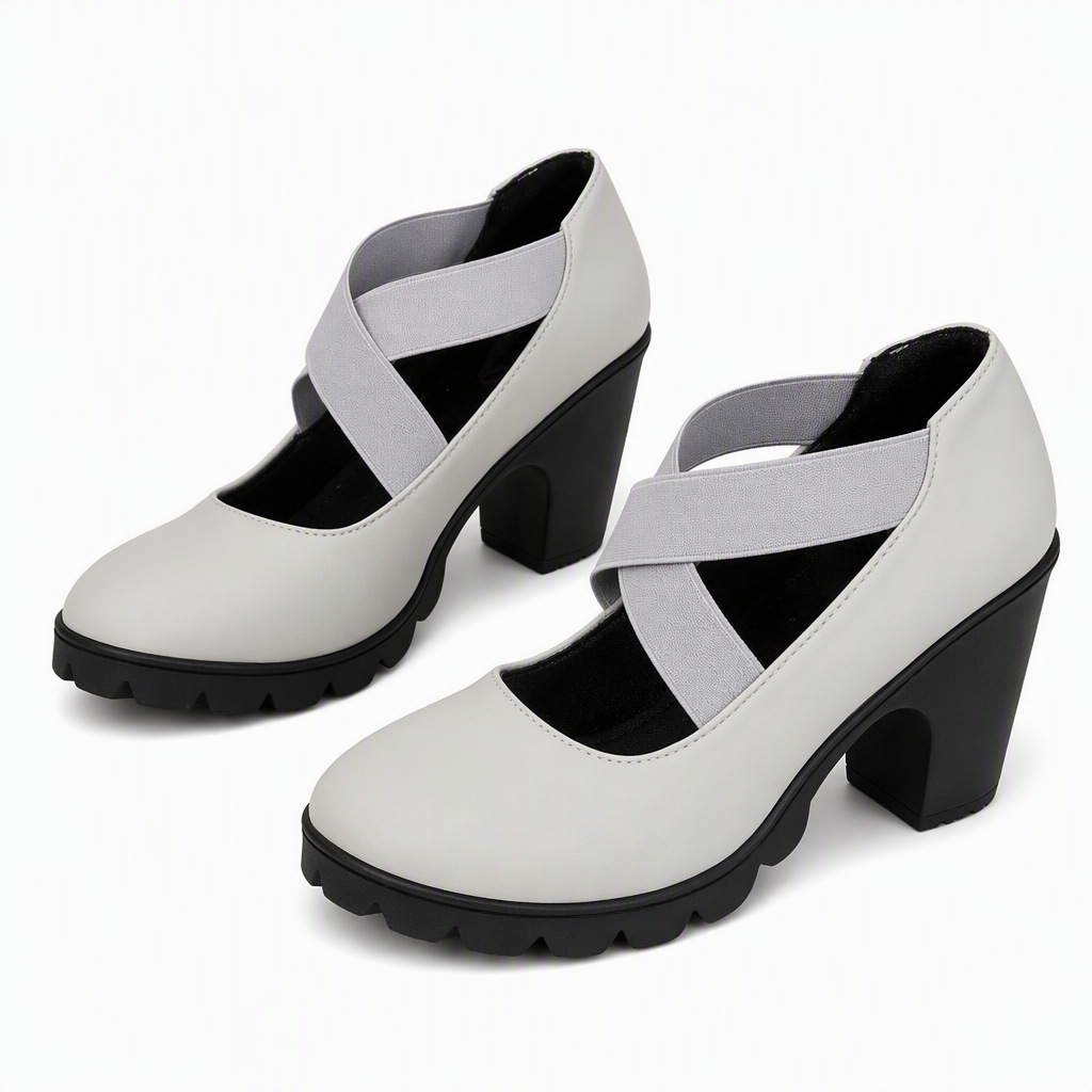 Magela - Zapatos Estilo Mary Jane Con Tiras Cruzadas