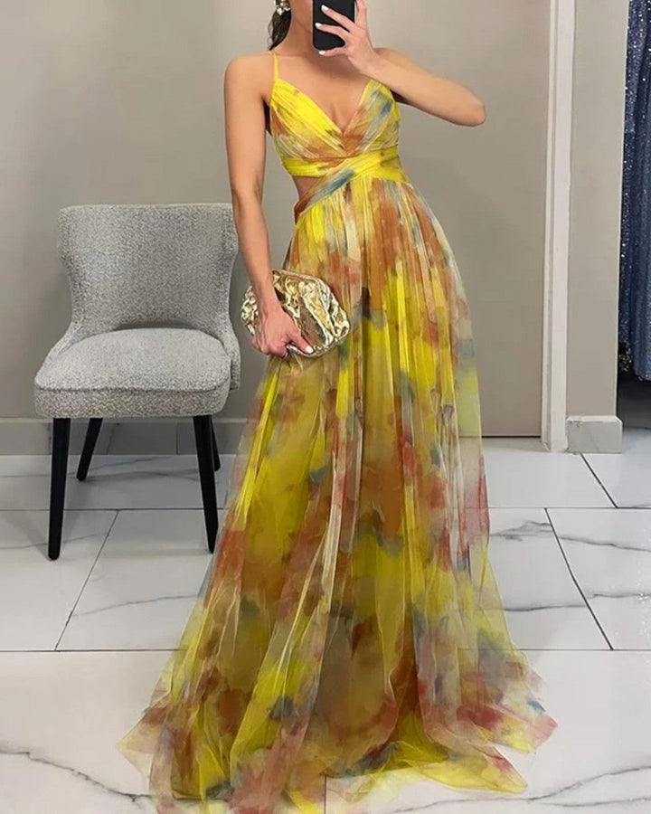Túnica - Vestido Largo Con Estampado Floral