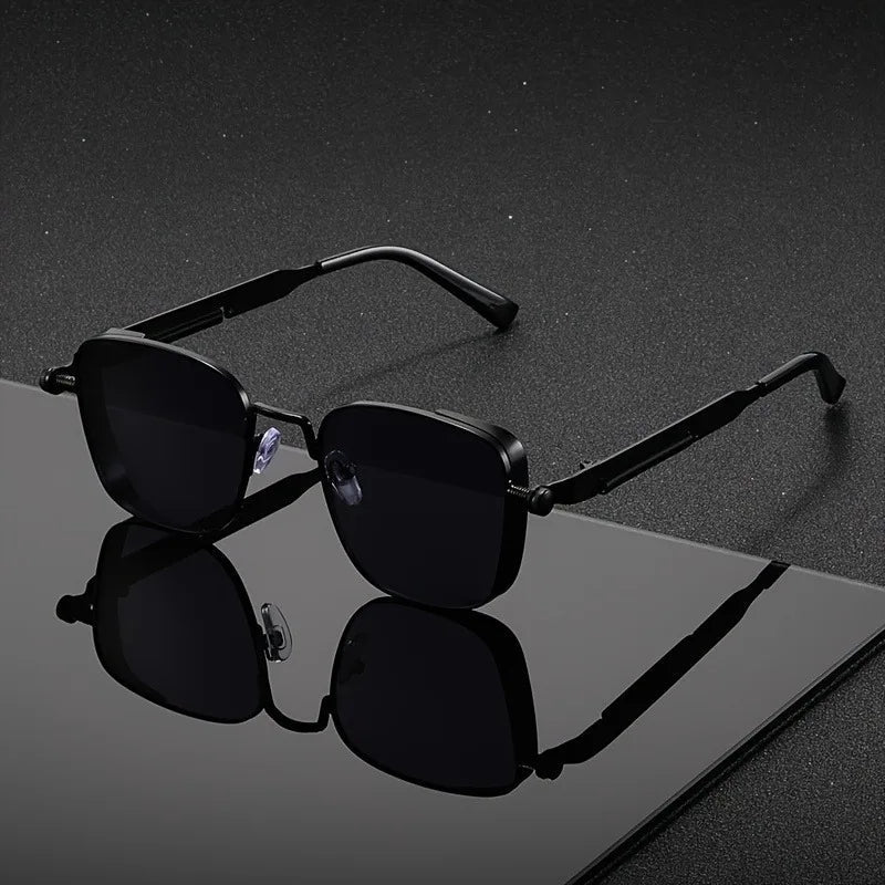 Modernglare - Gafas De Sol Cuadradas De Estilo Steampunk