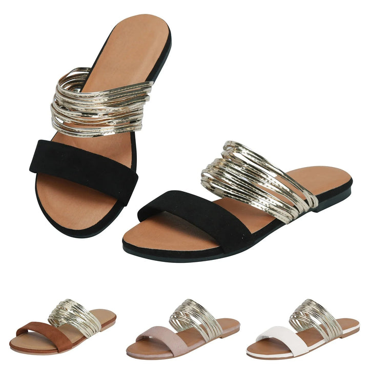 Mukaina - Sandalias Planas Elegantes y Antideslizantes