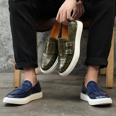 Loic - Mocasín Con Estampado De Cocodrilo