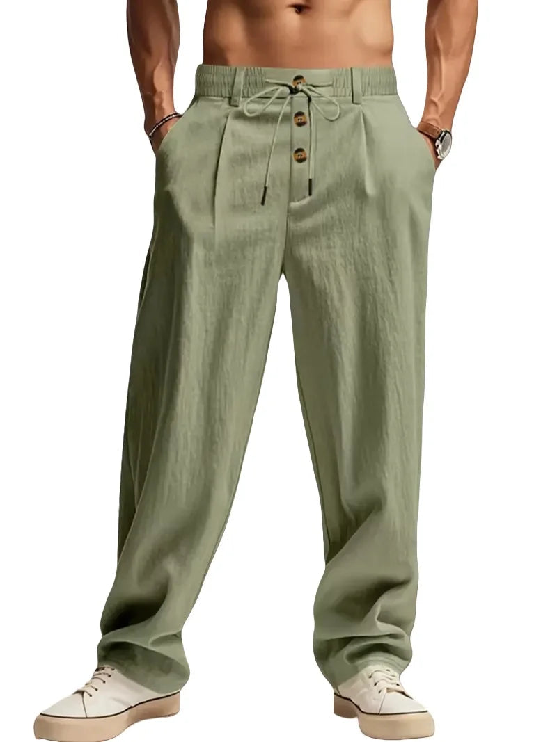 Gencio - Pantalón Holgado De Lino