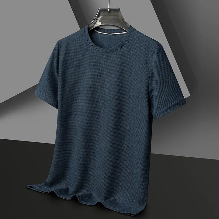 Sajid - Camiseta De Manga Corta Con Cuello Redondo Y Textura