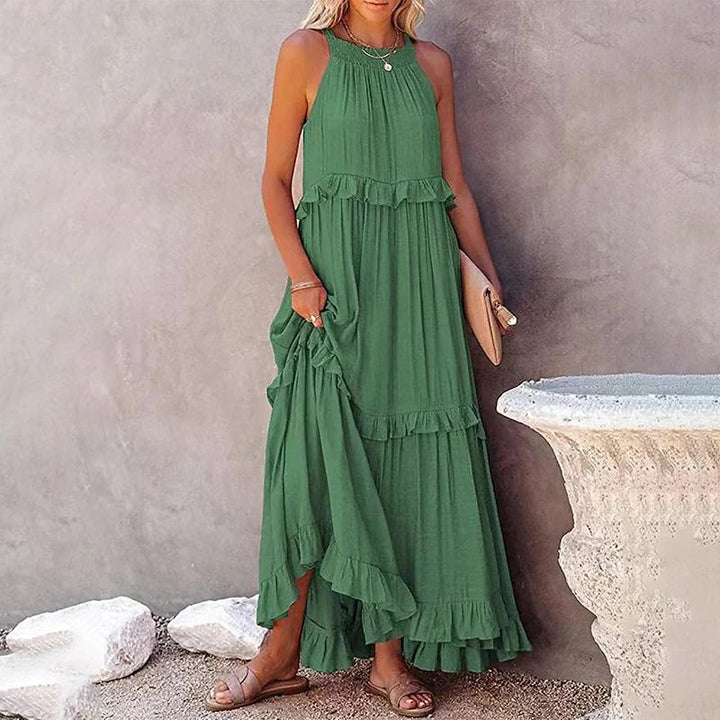 Munalisa - Vestido Largo Con Volantes
