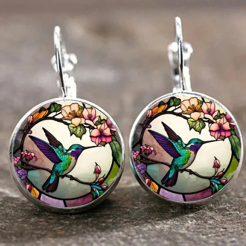WingAura - Collar con Colgante de Cristal en forma de Colibrí