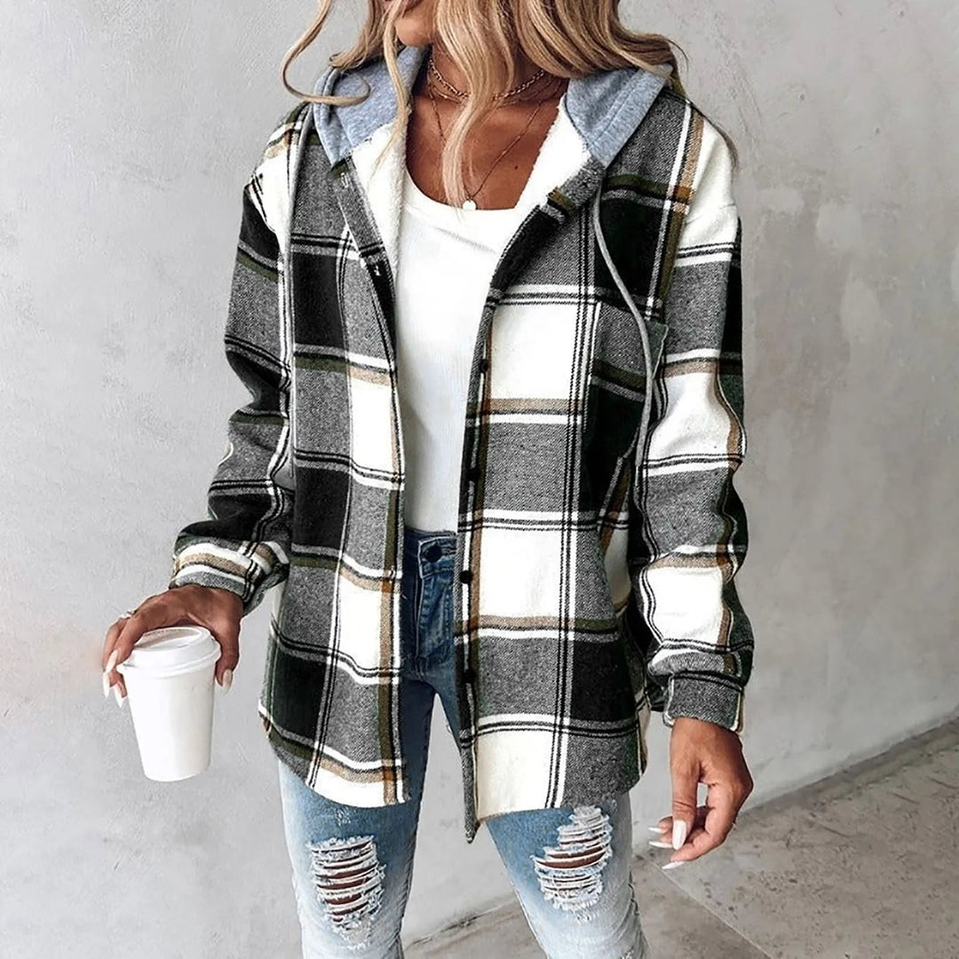 Gaynor - Chaqueta Con Estampado de Cuadros y Capucha Con Cordón