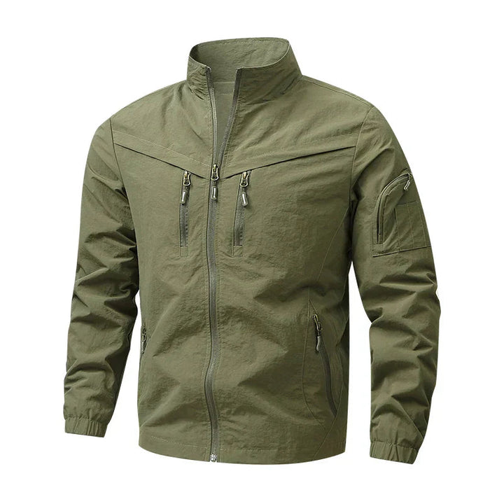 Tymas - Chaqueta Con Cuello Alto y Bolsillo Con Cremallera