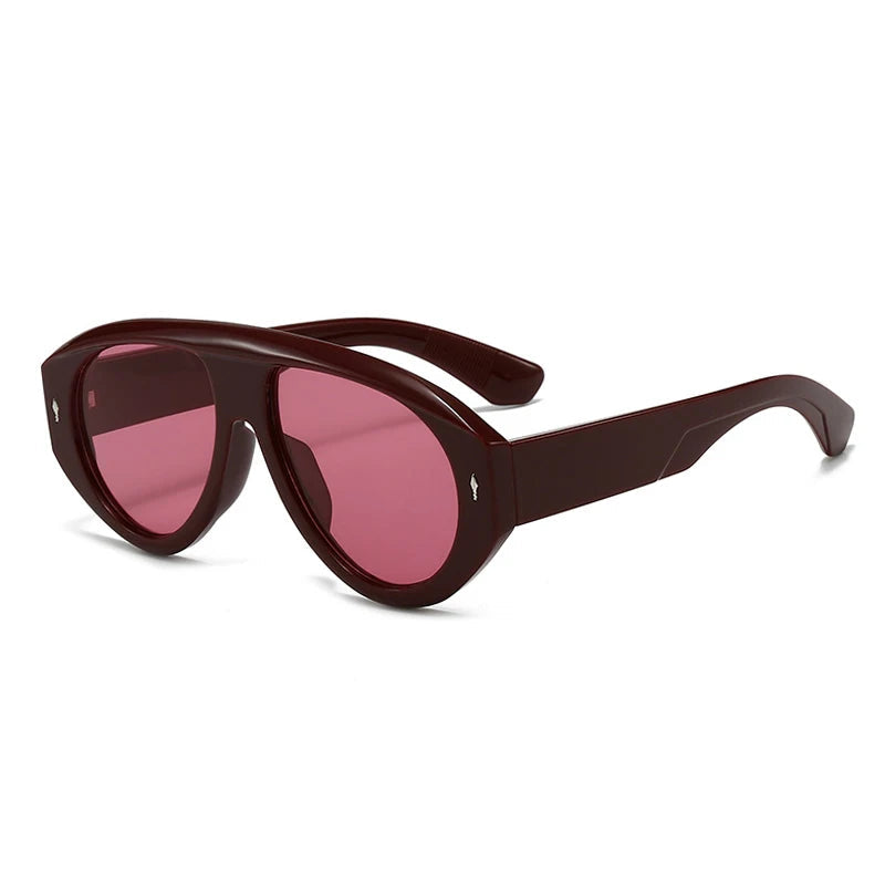 SkyForge - Gafas De Sol De Aviador De Montura Gruesa