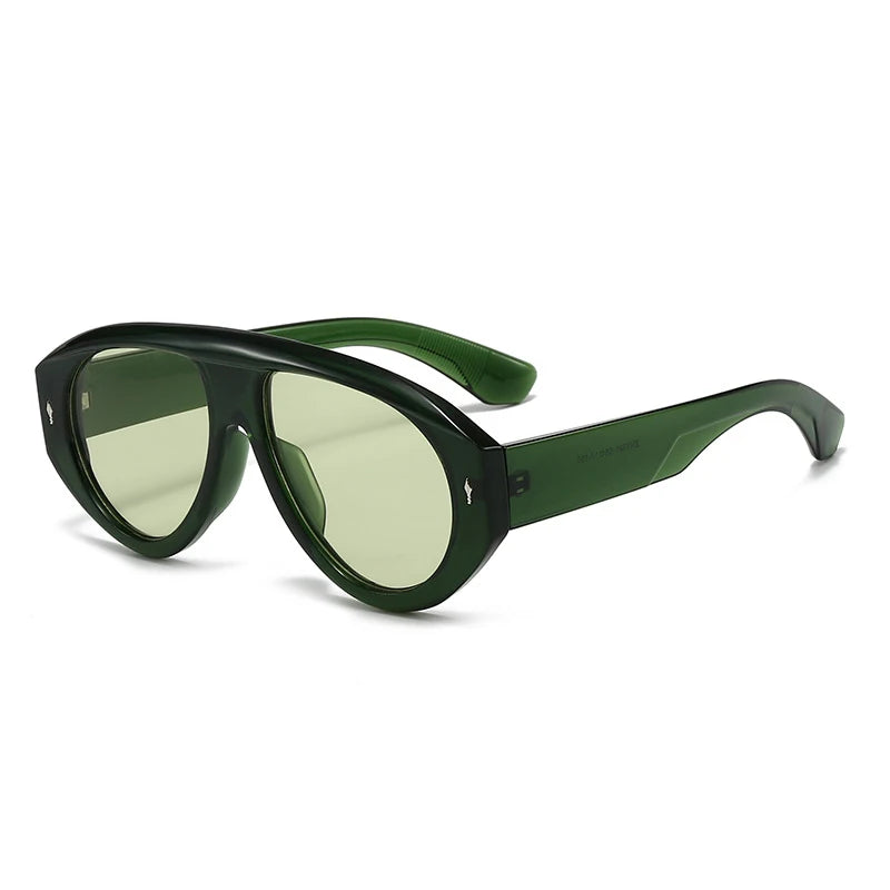 SkyForge - Gafas De Sol De Aviador De Montura Gruesa