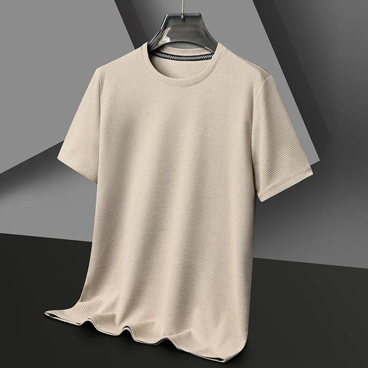 Sajid - Camiseta De Manga Corta Con Cuello Redondo Y Textura