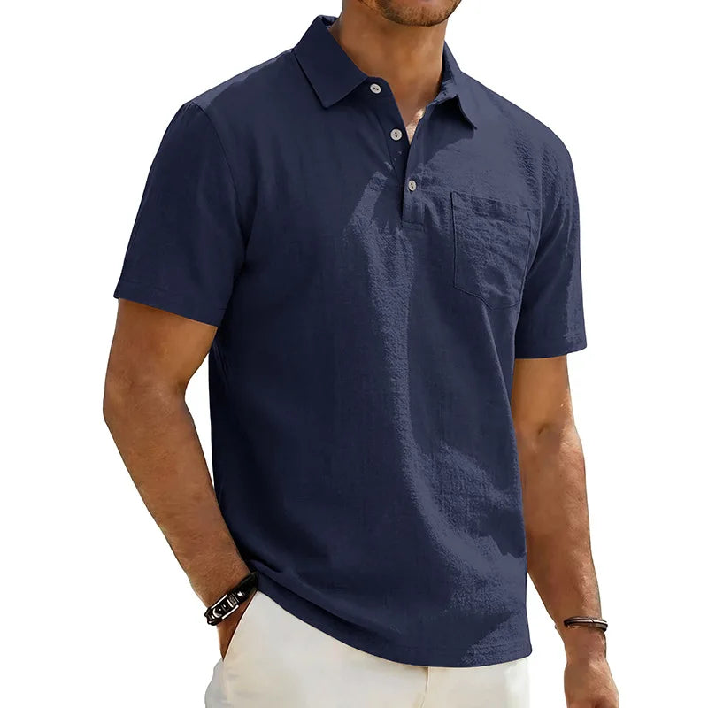 Josef - Polo De Lino De Manga Corta