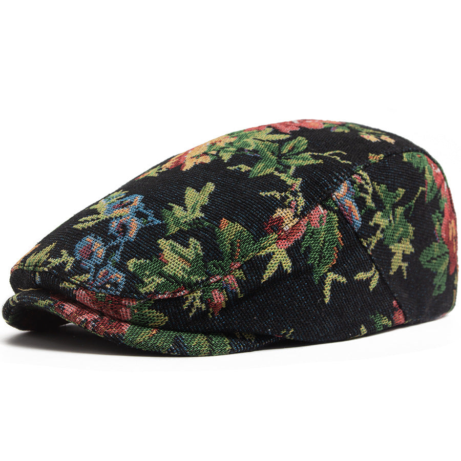 Sekou - Gorra Plana Tejida Con Estampado Floral