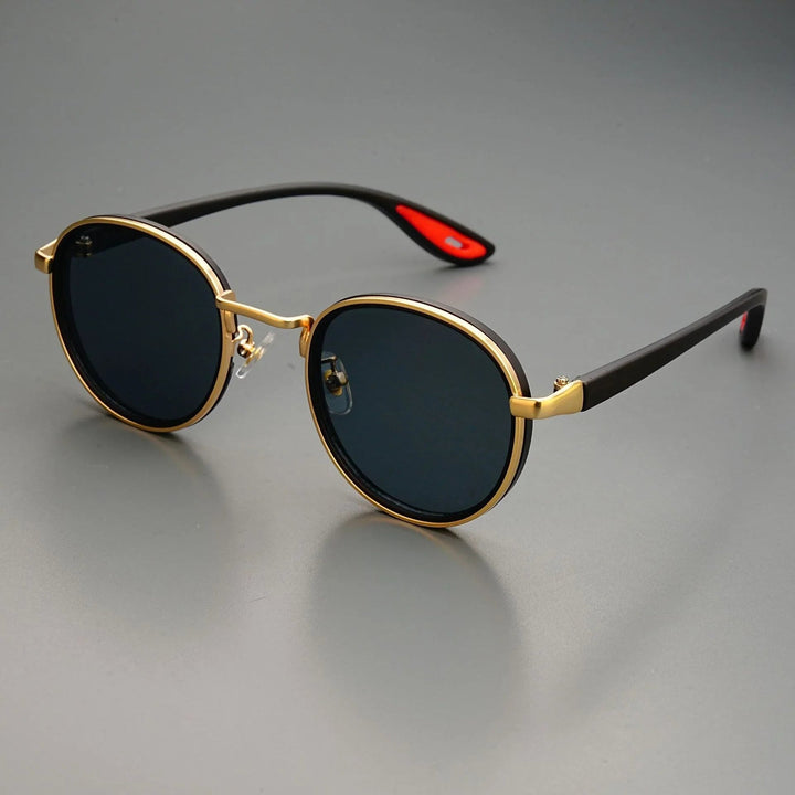 NoirGlow - Gafas de Sol Circulares Luxe Eclipse