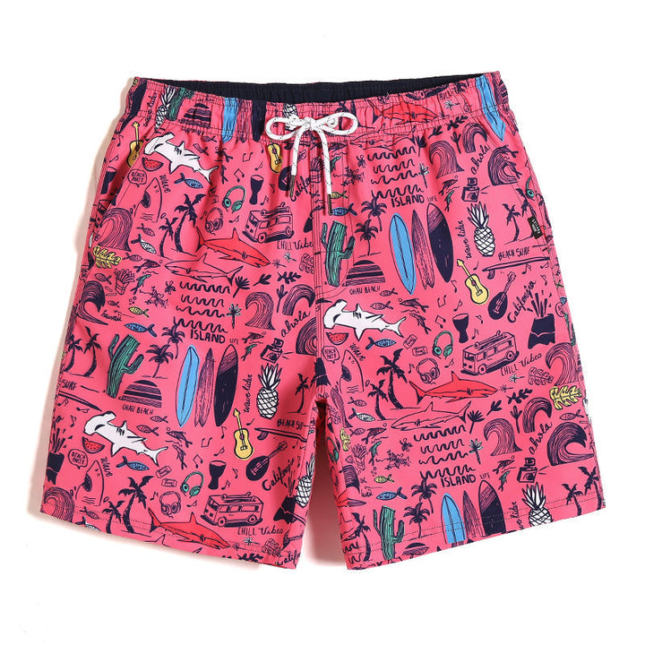 Tobey - Pantalones Cortos De Playa Con Estampado Tropical