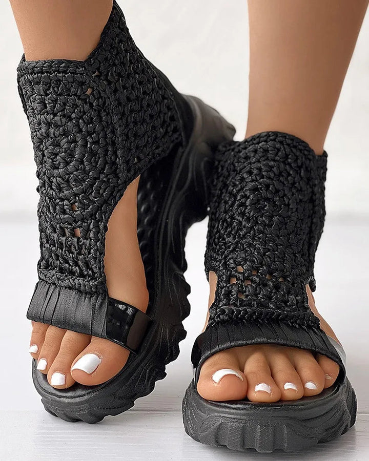 Dhita - Sandalias de Punto Estilo Boho