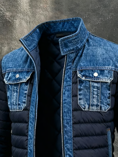 Yegor - Chaqueta Híbrida De Denim Acolchada