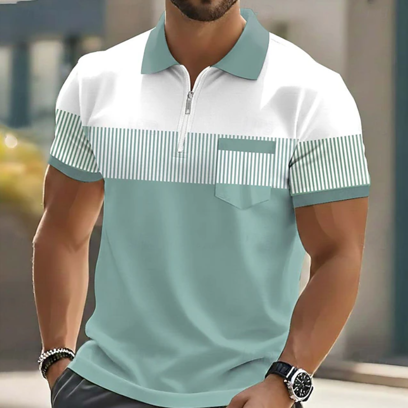 Brett - Polo Elegante Con Cremallera