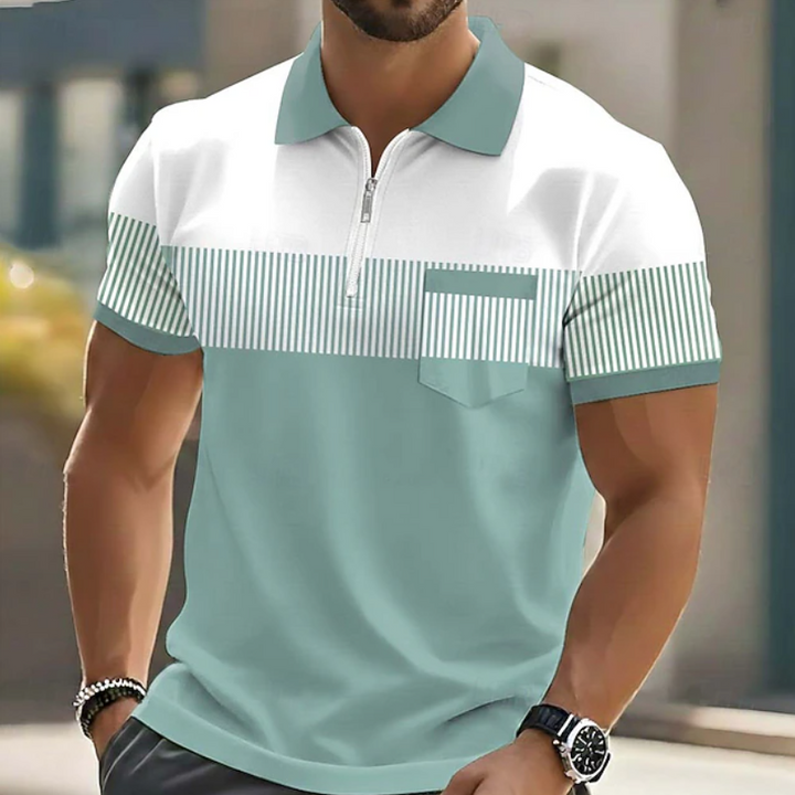 Brett - Polo Elegante Con Cremallera