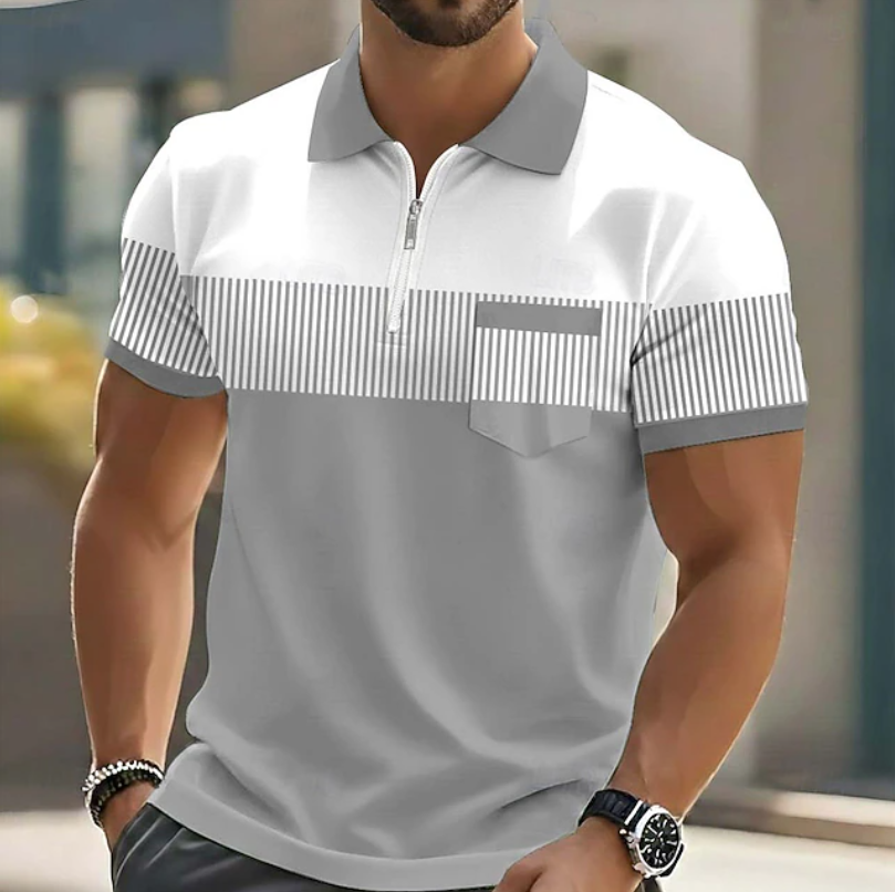 Brett - Polo Elegante Con Cremallera