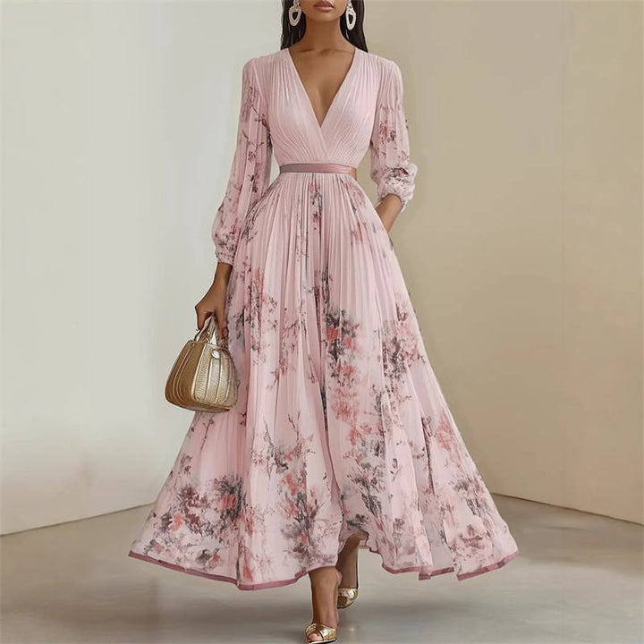 Pramudi - Vestido Largo Elegante de Manga larga