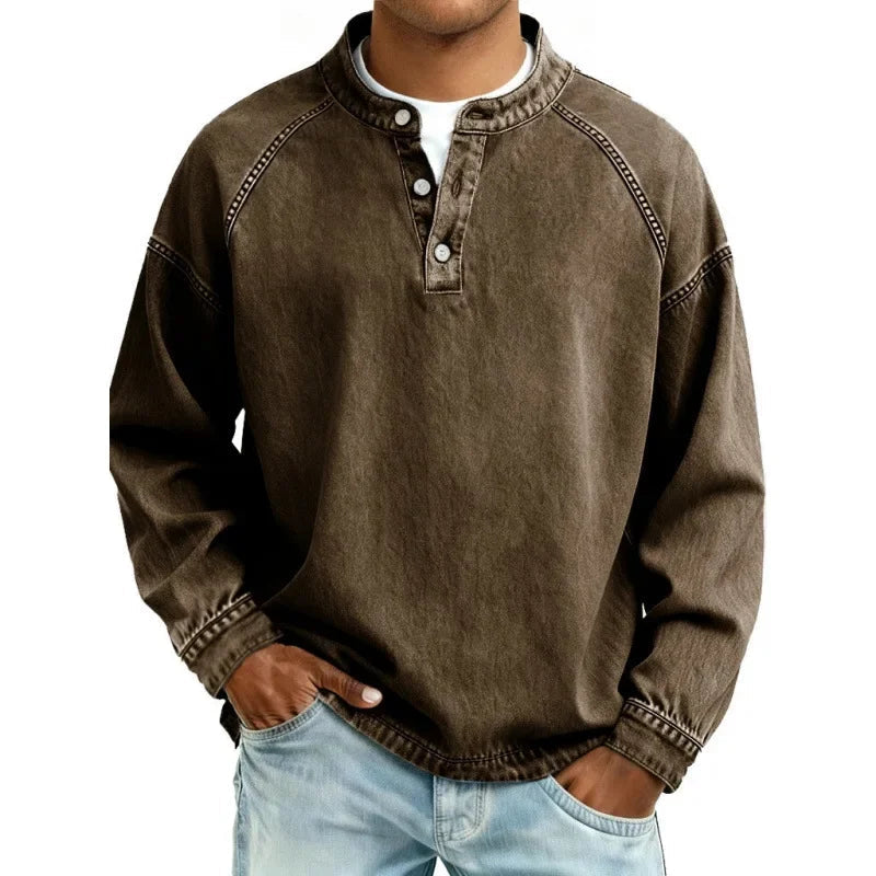Stuart - Camisa Vintage Con Botones