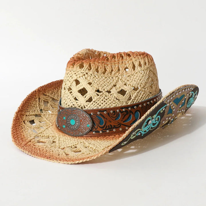 PrairieCrown - Sombrero De Vaquero Tejido