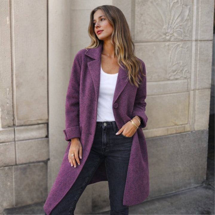 Annita - Elegante Abrigo Con Botones