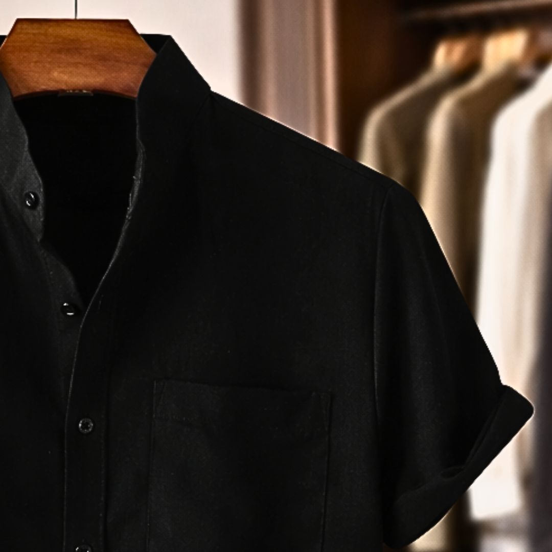 Sinzer - Camisa De Lino De Manga Corta