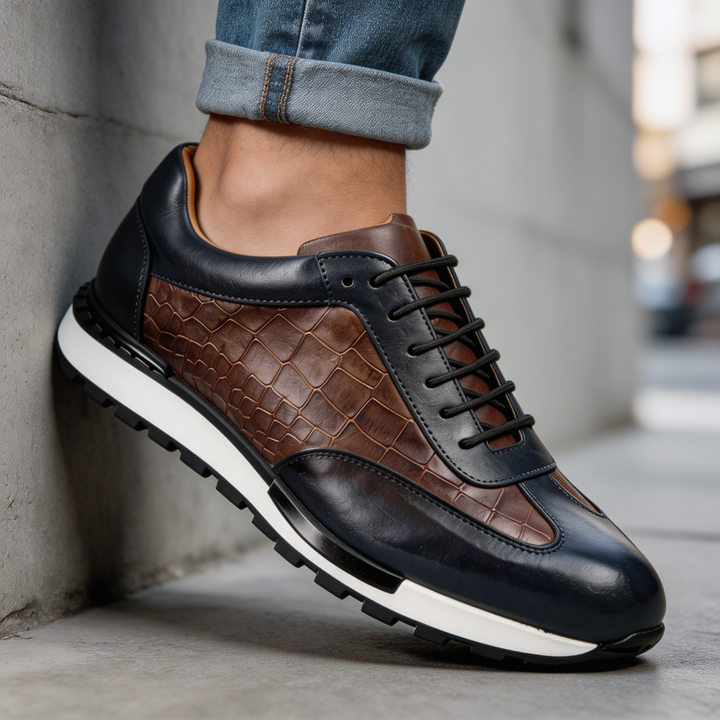 Hubert - Zapatillas Deportivas de Piel Con Cordones