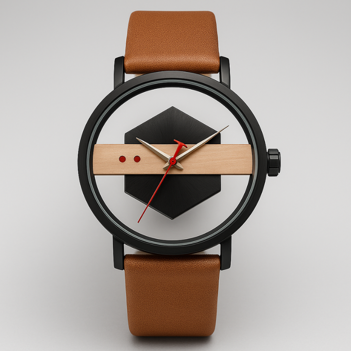 DialVorn - Reloj Con Correa Y Esfera Geométrica