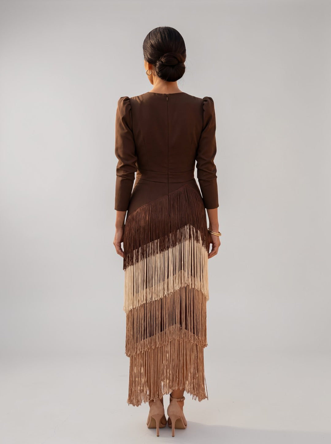 Rylanya - Elegante Vestido Con Flecos