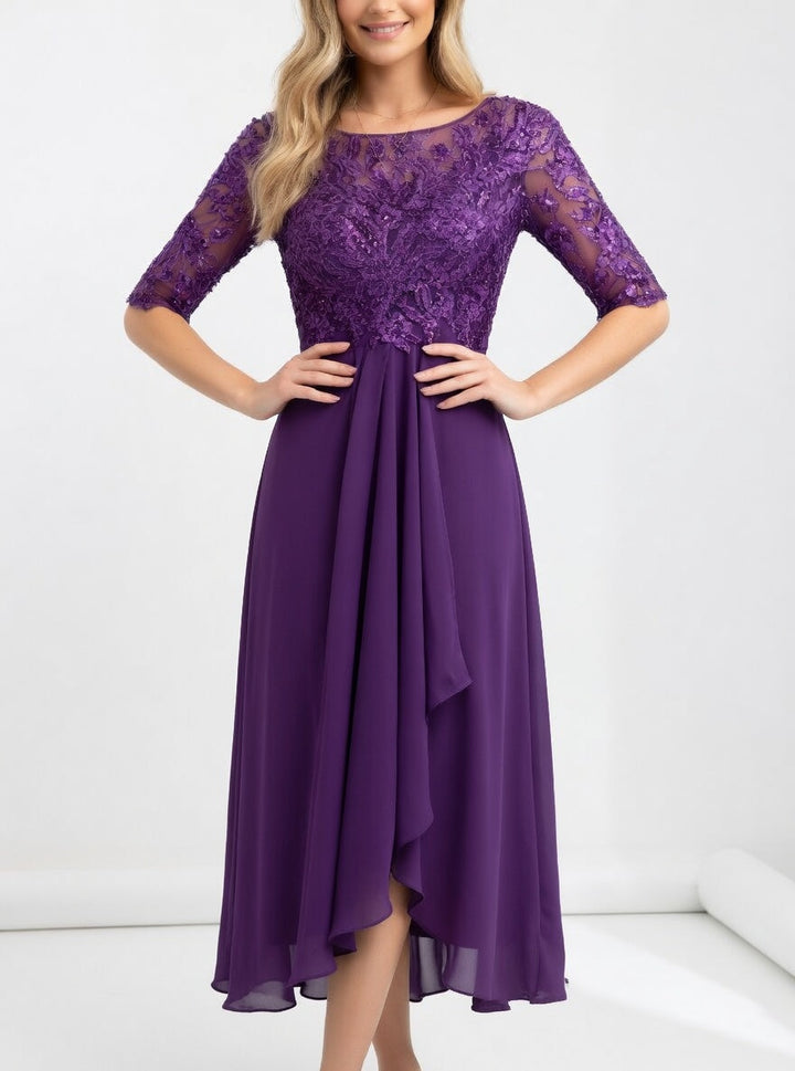 Zerda - Elegante Vestido Midi de Encaje