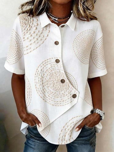 Gulana - Camisa Abotonada Con Bajo Delantero Curvado