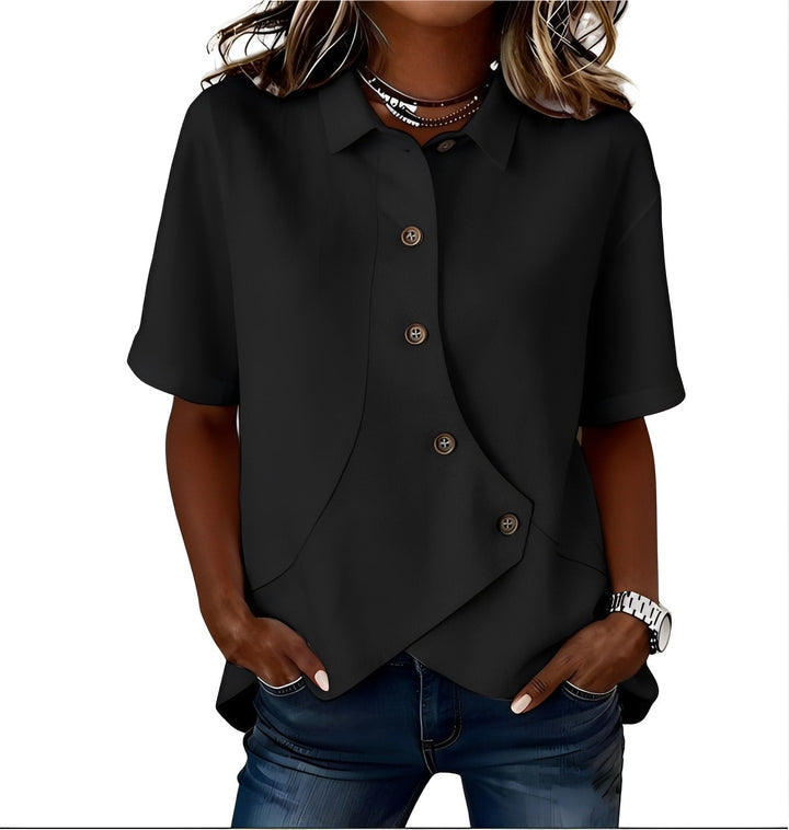 Thabata - Blusa Elegante De Manga Corta