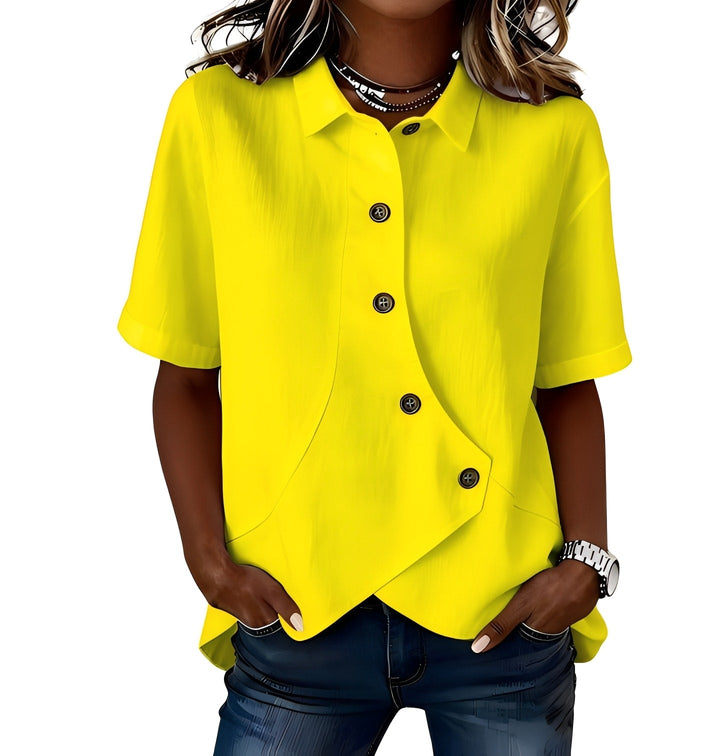 Thabata - Blusa Elegante De Manga Corta