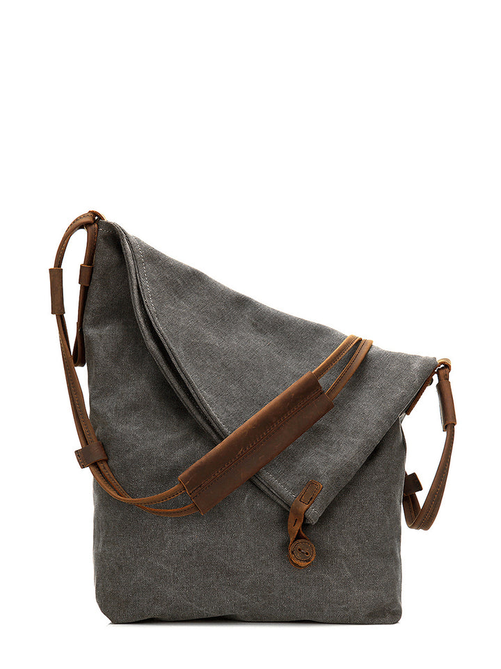Liraine - Bolso Bandolera De Lona Y Piel