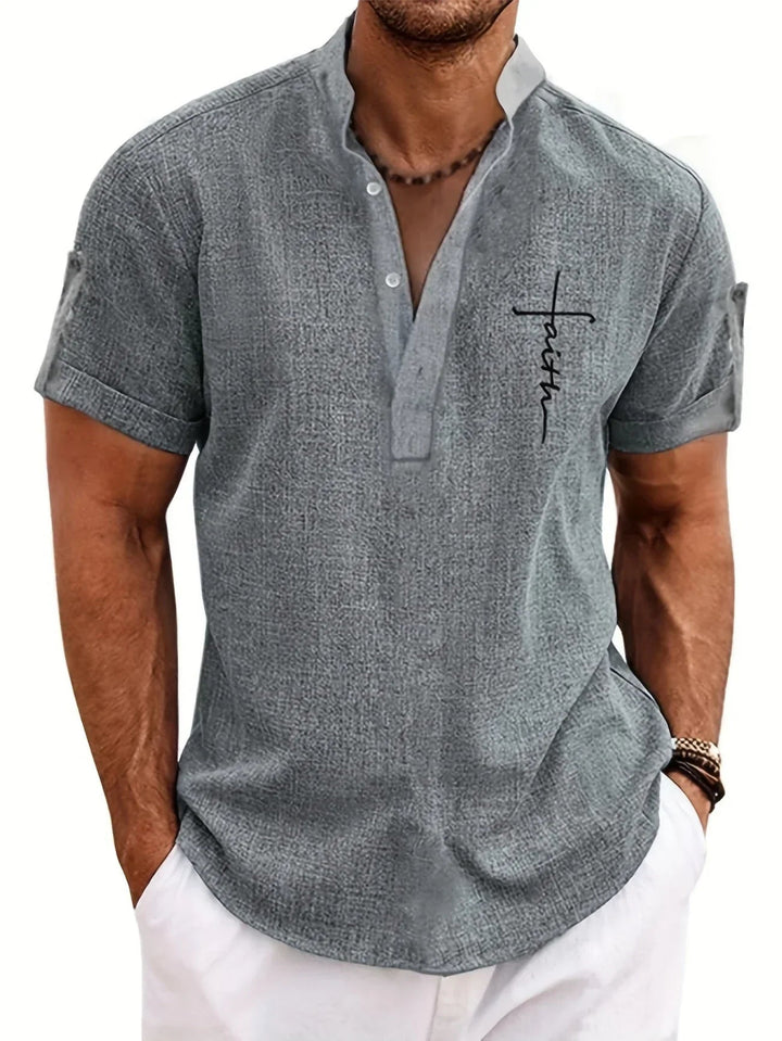 Samuelson -  Elegante Camisa De Manga Corta Con Cuello